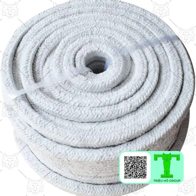 Dây tết bông gốm làm gioăng cửa lò