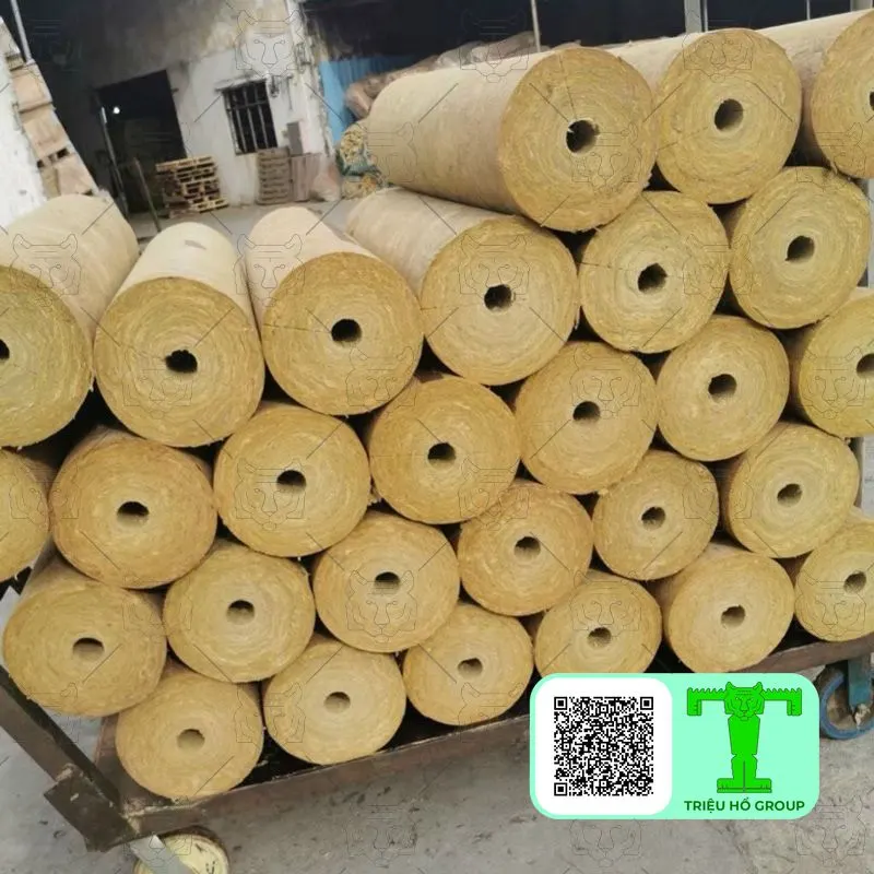 Bông khoáng Rockwool dạng ống bảo ôn
