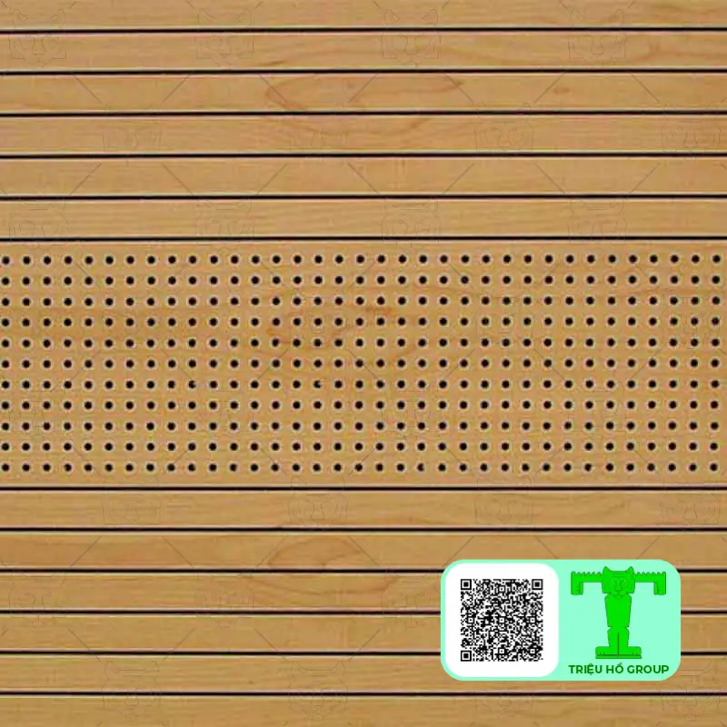 Tấm gỗ tiêu âm đục lỗ ốp tường