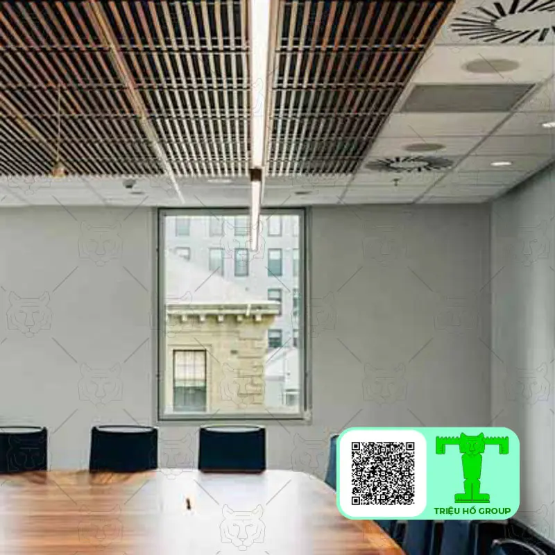 Gỗ tiêu âm ốp trần phòng họp