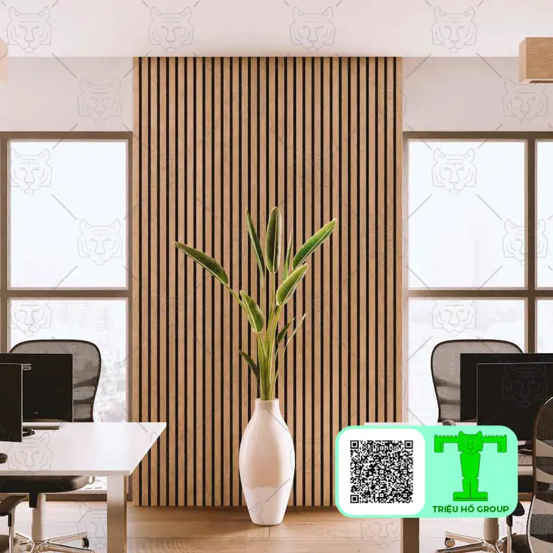 Vách gỗ tiêu âm dạng nan