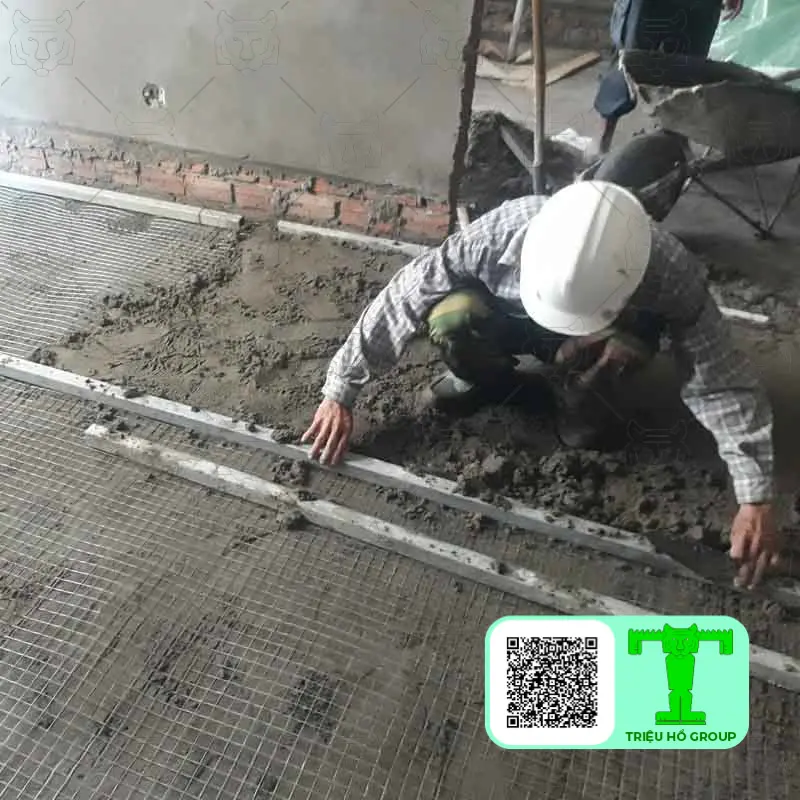 Cán vữa trên lớp XPS