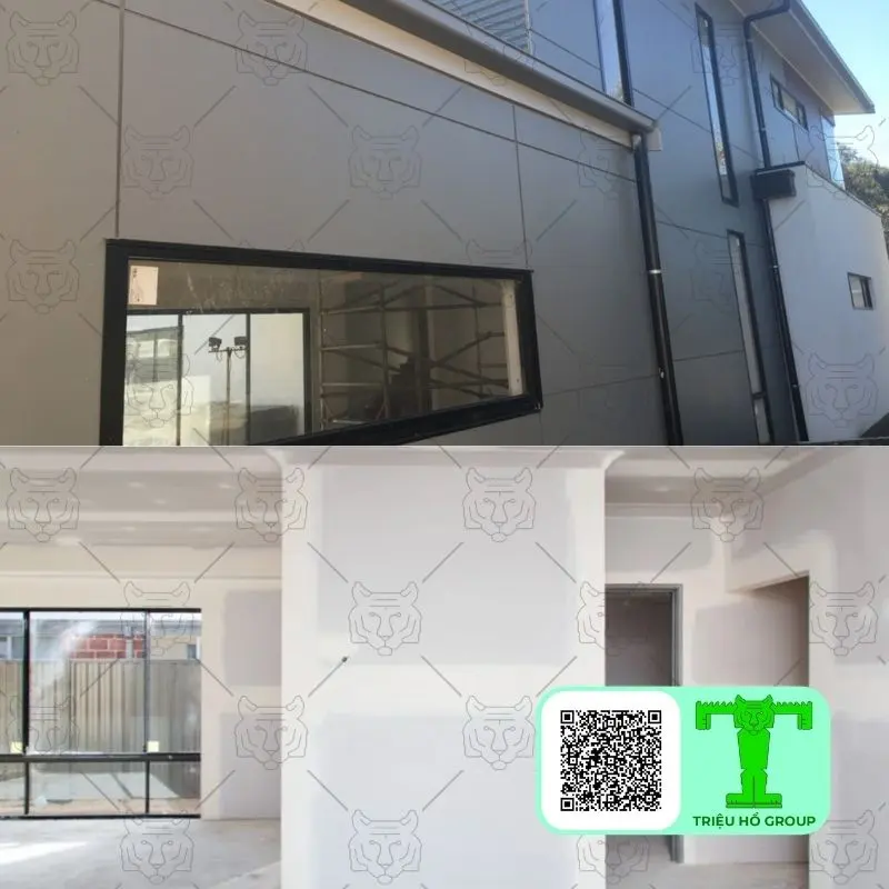 Ốp tường mặt ngoài bằng tấm MGO