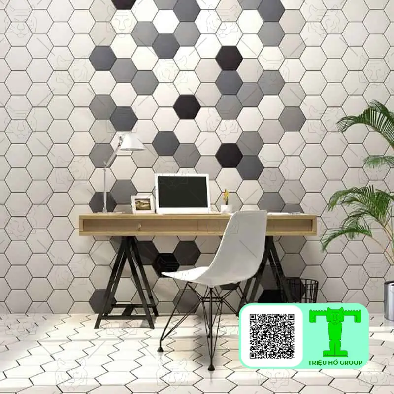 Tấm Sonic lục giác ốp góc làm việc