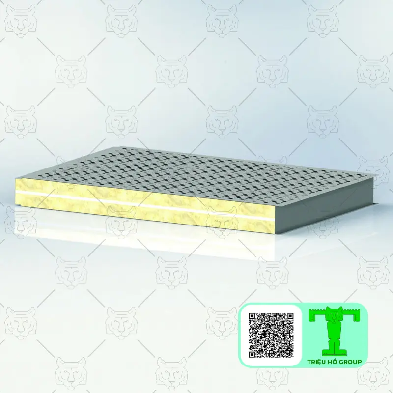 Mặt cắt tấm tiêu âm polyester