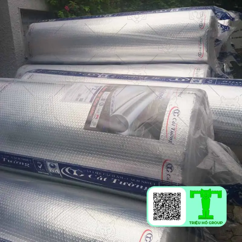 Cuộn túi khí Cát Tường bọc nilon